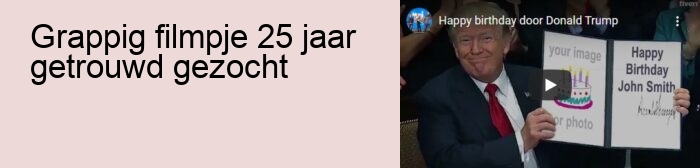 grappig filmpje 25 jaar getrouwd gezocht