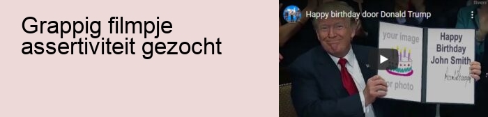 grappig filmpje assertiviteit gezocht