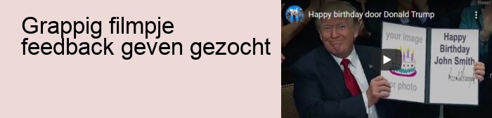 grappig filmpje feedback geven gezocht