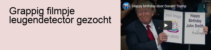 grappig filmpje leugendetector gezocht