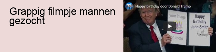 grappig filmpje mannen gezocht