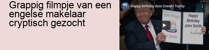grappig filmpje van een engelse makelaar cryptisch gezocht